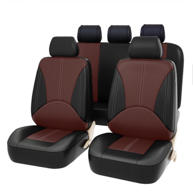 Bucket Seat Cover Set Fram Bak Universal För Bil Sedan Lastbil Suv Pu Läder