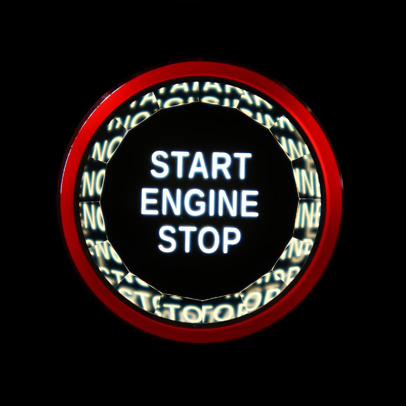 Crystal Start-knapp Start Stop Motor Switch-knapp Kåpa För Jaguar