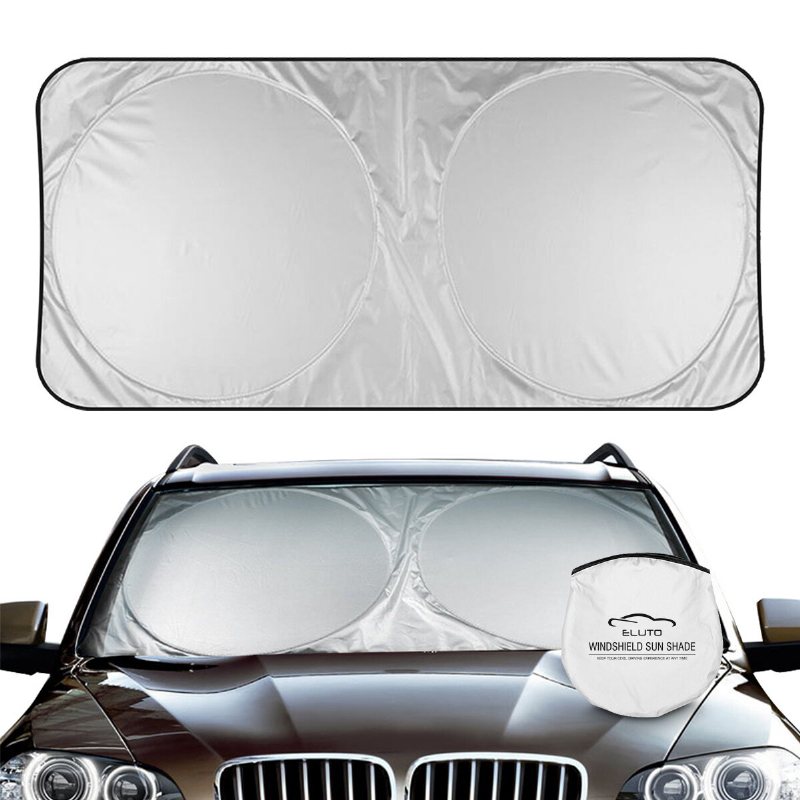 Eluto Windshield Sun Shades Är Gjord Av Tjock Högkvalitativ Silverbelagd Polyester