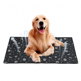 Fiber Pet Hund Katt Mjuk Sommar Kylmatta Säng Chilly Pad Kudde Svart S/m/l/xl