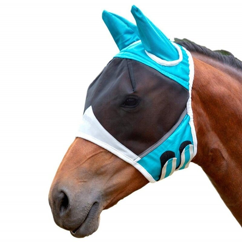 Anti-flyworms Horse Mask Bekvämt Andningsbart Mesh