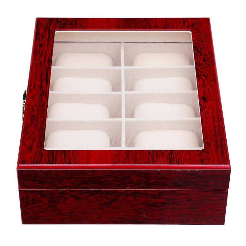 10/20 Grids Wooden Watches Display Case Smyckeskrin Collection Förvaringshållare Box