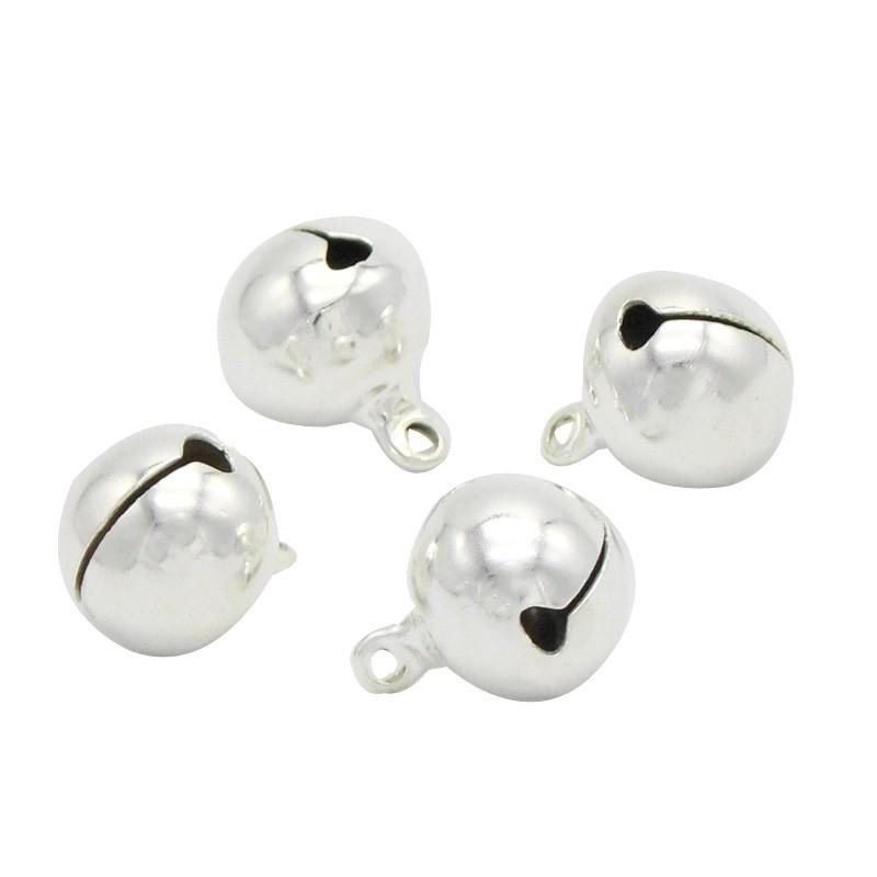 10st 14mm Jingle Bells Hängande Julgransprydnader Diy Hantverk Tillbehör Juldekoration