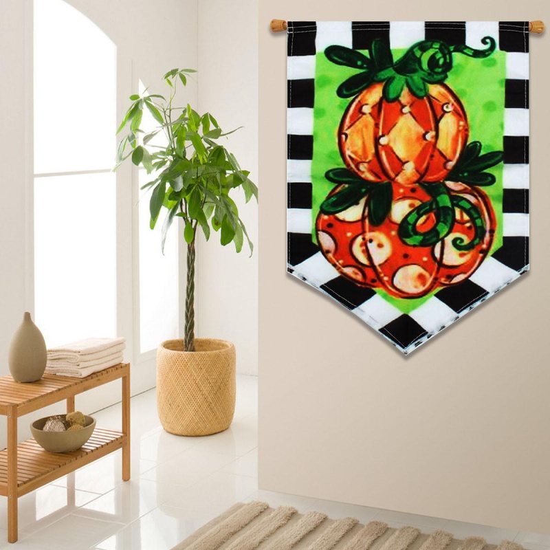 12.5''x18'' Trädgårdsflagga Tom's Pumpkin Topiary Höstlov Höst Yard Bannerdekorationer