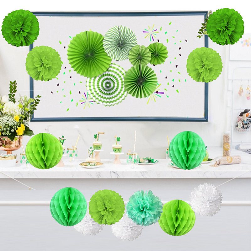 19st Silkespapper Pom Poms Blombollar Pompom För Bröllopsfest Hem Baby Shower Dekorationer