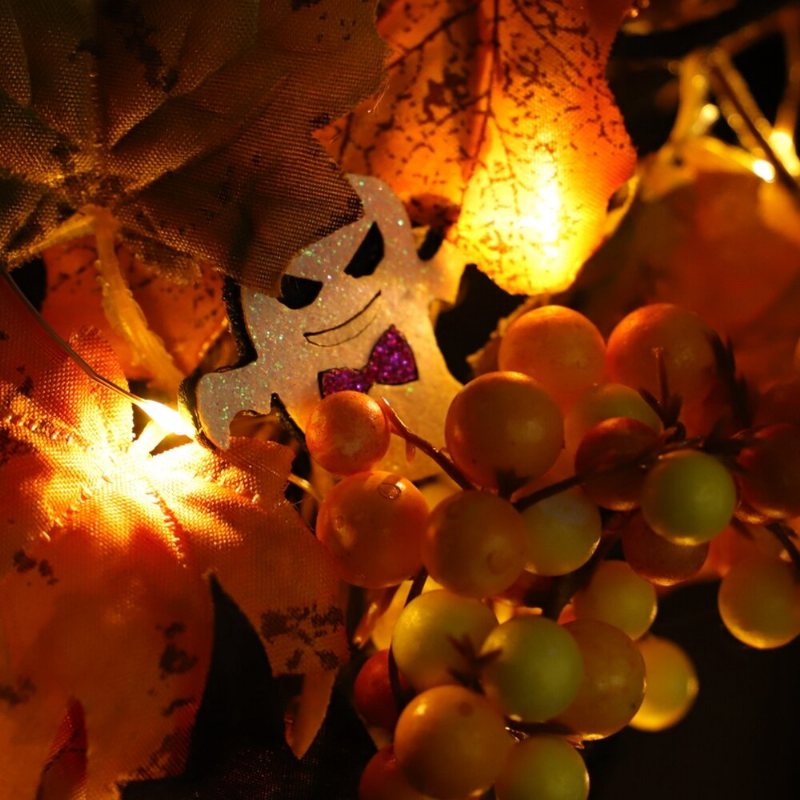 20led Halloween Party Krans Garland Ljus Hem Vägghängande Dekorationer Ornament