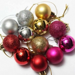 24st Xmas Tree Decoration Christmas Glitter Balls Ornament