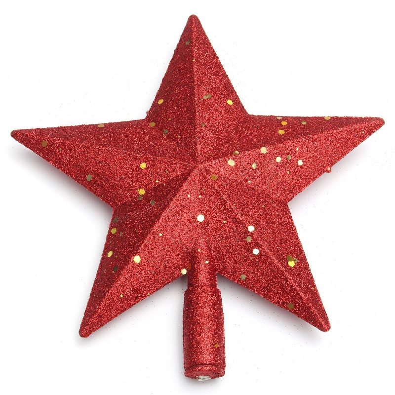 3d Shinny Glitter Star Julgran Topper Xmas Dekoration