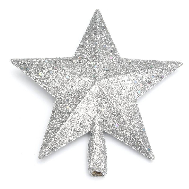 3d Shinny Glitter Star Julgran Topper Xmas Dekoration