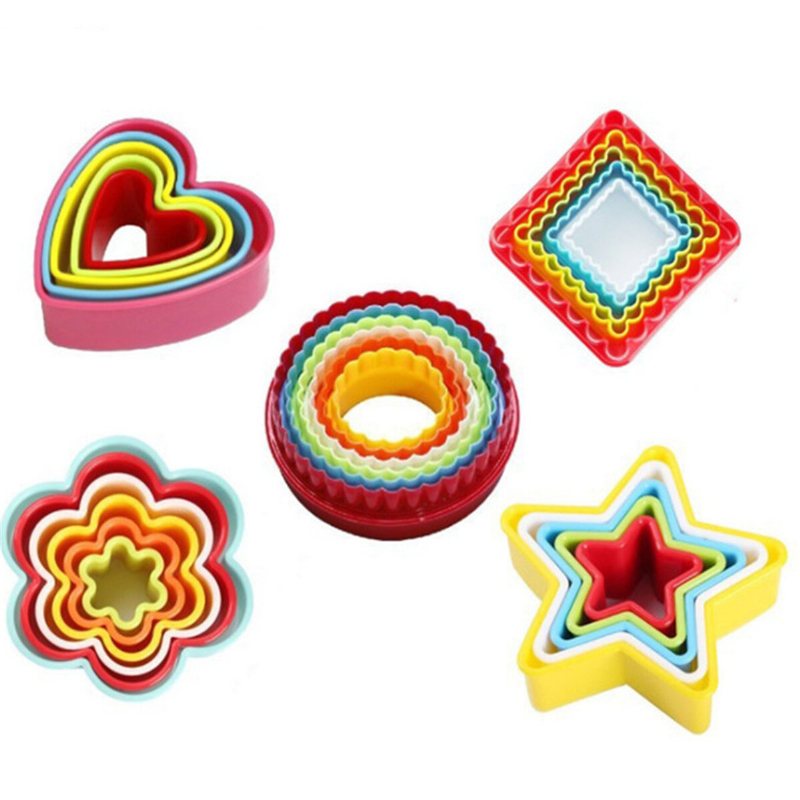 5-6 St Blomhjärtaform Fondantkaka Cookie Sugarcraft Cutters Formar Verktygsset