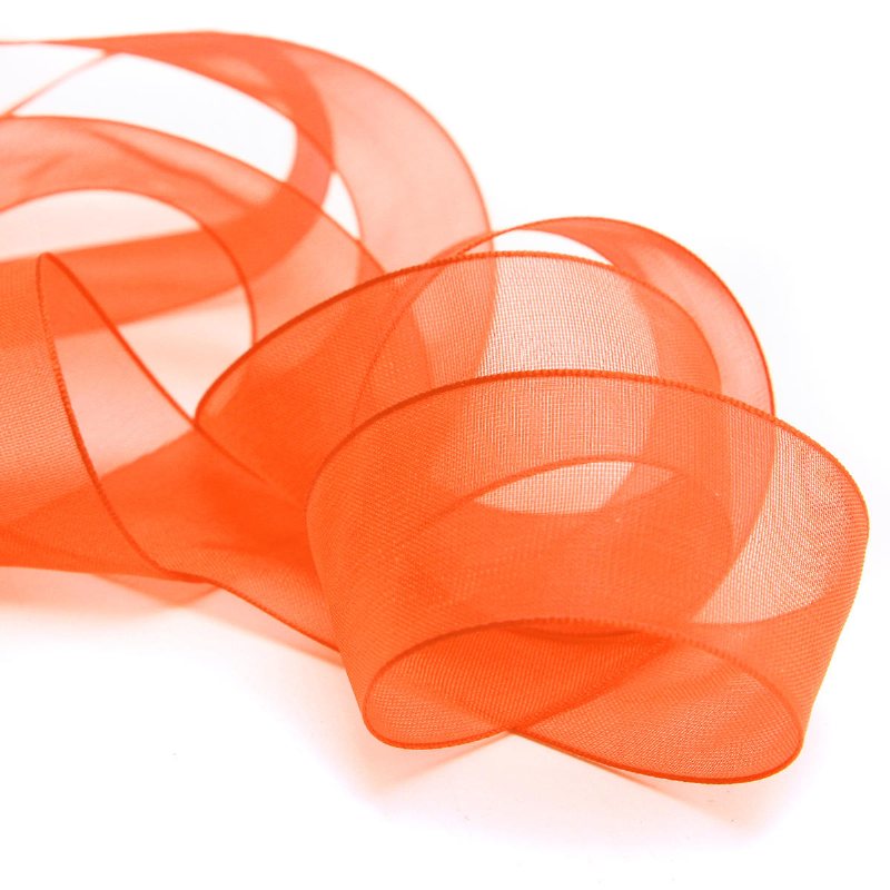 50 Yard 25 mm Transparent Organza Ribbon Bröllopsfest Diy Dekoration