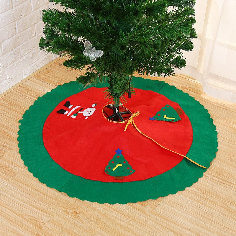 90cm Julgransdekorationer Matta Party Ornament För Hem Non-woven Xmas