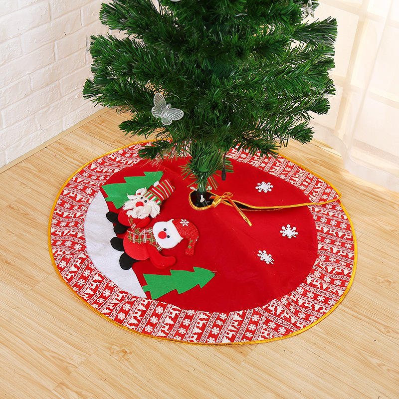 90cm Julgransdekorationer Matta Party Ornament För Hem Non-woven Xmas