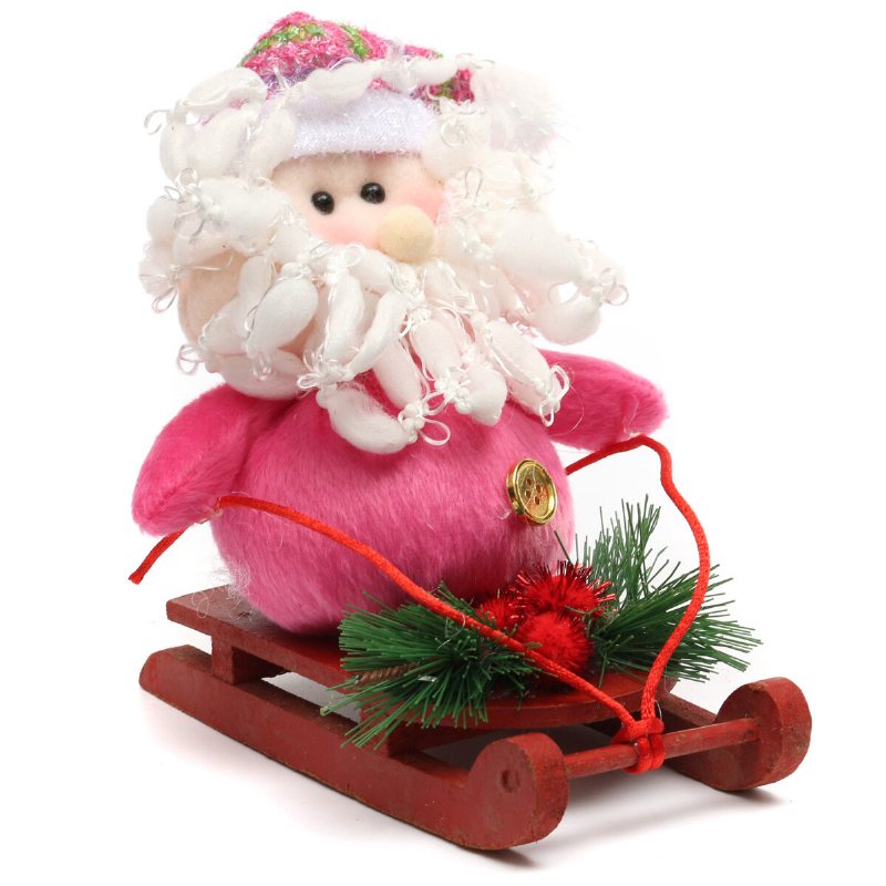 Christmas Santa Clau Snowman Sledding Party Dekor