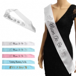 Färger Baby Shower Party Satin Sash Banner Band Ny Mamma Att Vara/mormor/tant/barnflicka