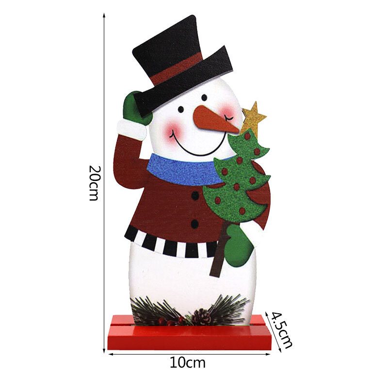 Gör-det-själv Trähantverk Jul Snögubbe Älg Juldekorationer Dekoration Jultomten Träutsmyckning Bordsdekorationer