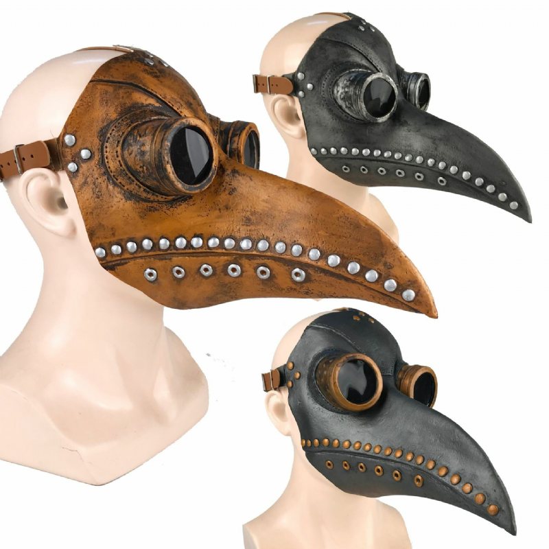 Halloween Cosplay Steampunk Plague Doctor Mask Fågelnäbb Rekvisita Retr Gotiska Masker