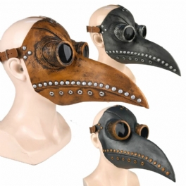 Halloween Cosplay Steampunk Plague Doctor Mask Fågelnäbb Rekvisita Retr Gotiska Masker