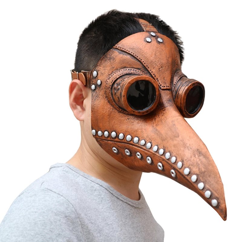 Halloween Cosplay Steampunk Plague Doctor Mask Fågelnäbb Rekvisita Retr Gotiska Masker