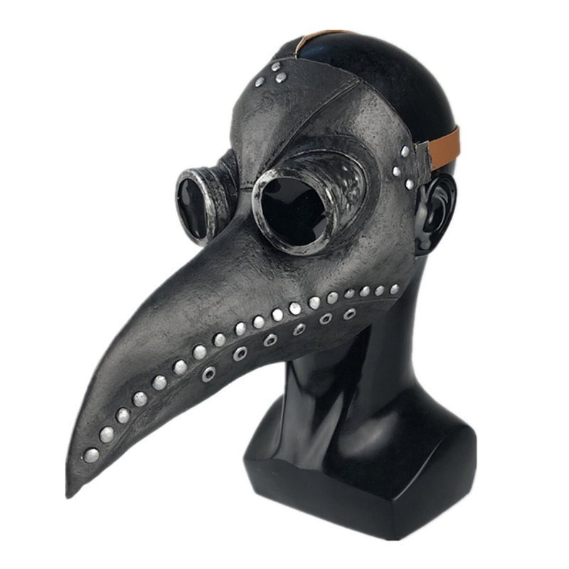 Halloween Cosplay Steampunk Plague Doctor Mask Fågelnäbb Rekvisita Retr Gotiska Masker