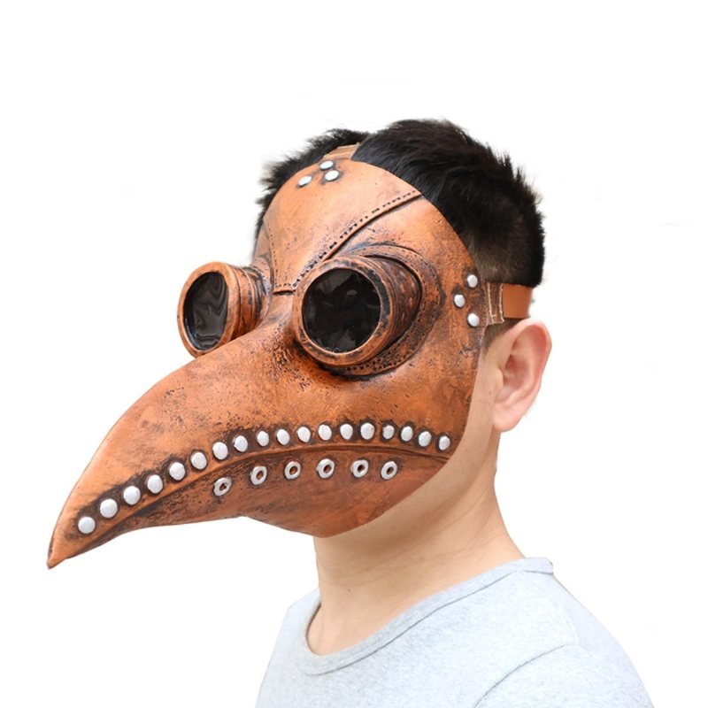 Halloween Cosplay Steampunk Plague Doctor Mask Fågelnäbb Rekvisita Retr Gotiska Masker