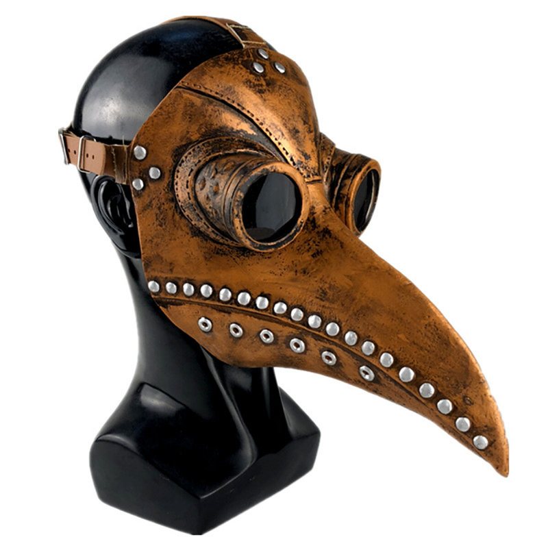 Halloween Cosplay Steampunk Plague Doctor Mask Fågelnäbb Rekvisita Retr Gotiska Masker