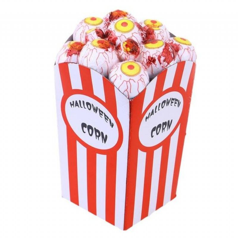 Halloween-dekorationer Treat Eller Trick Leksaker Rolig Ny Bar Haunted House Simulering Eye Popcorn