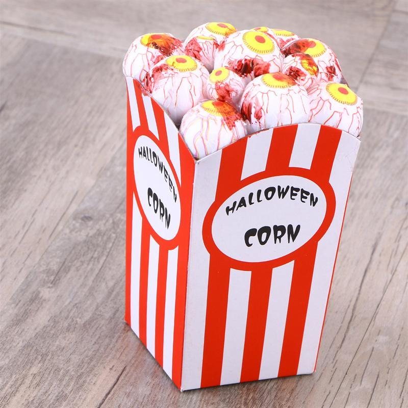 Halloween-dekorationer Treat Eller Trick Leksaker Rolig Ny Bar Haunted House Simulering Eye Popcorn