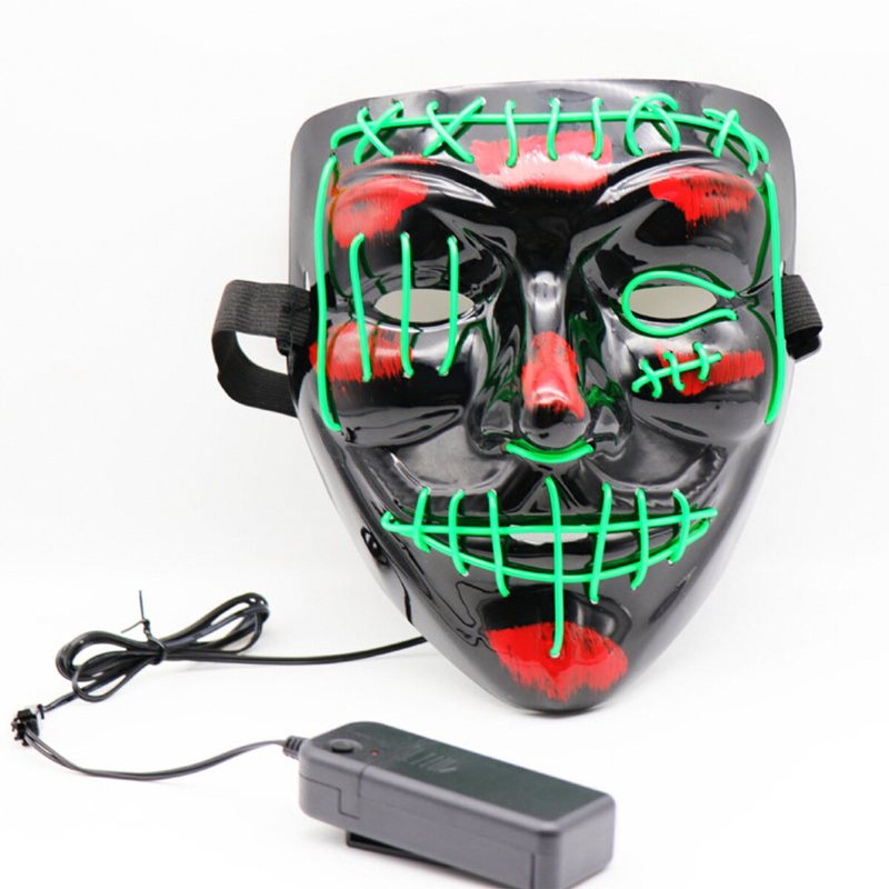 Halloween Led Multicolor Luminous Mask Light Up The Purge Movie Costume Party