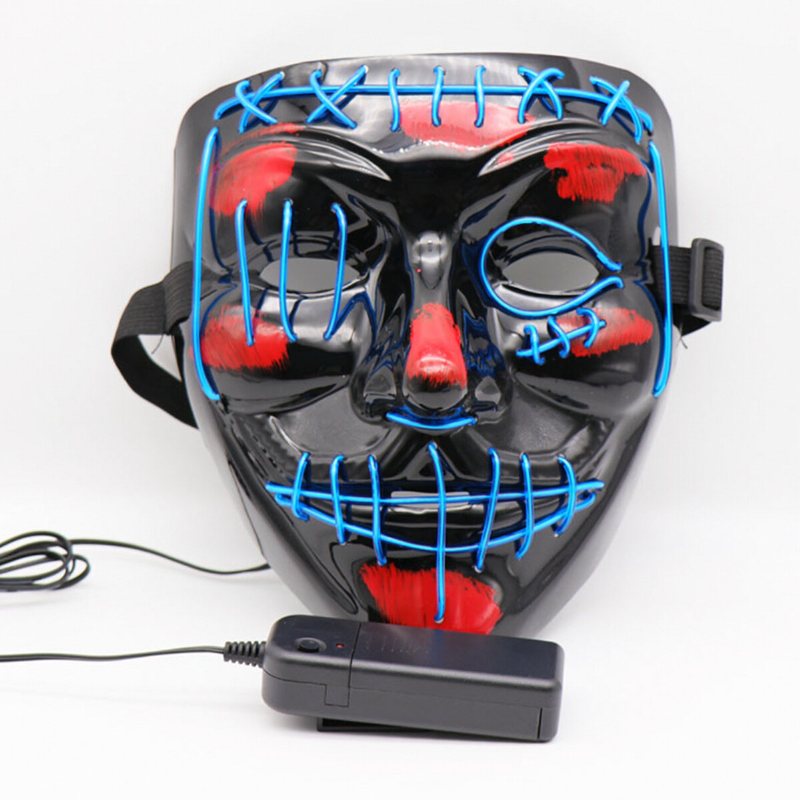 Halloween Led Multicolor Luminous Mask Light Up The Purge Movie Costume Party