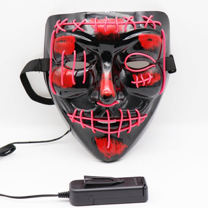 Halloween Led Multicolor Luminous Mask Light Up The Purge Movie Costume Party