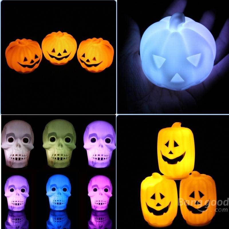 Halloween Led Pumpking Skull Lamp Light Party Dekoration