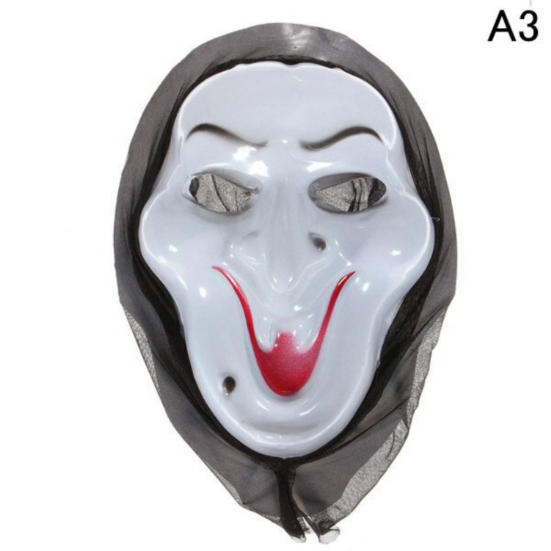 Halloween Maskerad Skräck Djävul Mask Med Huva 8 Stilar