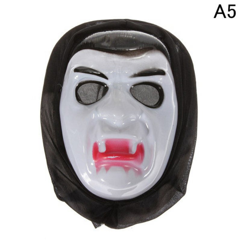 Halloween Maskerad Skräck Djävul Mask Med Huva 8 Stilar