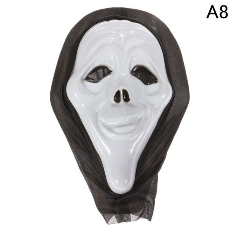 Halloween Maskerad Skräck Djävul Mask Med Huva 8 Stilar