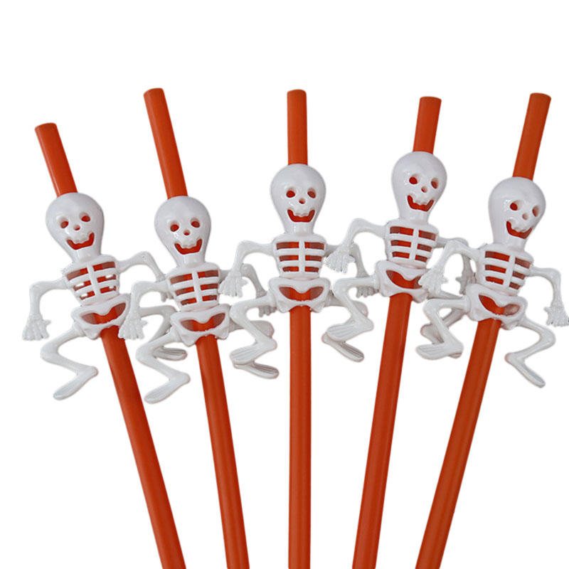 Halloween Pumpkin Straw Ghost Straws Decoration Party Supplies Decorations