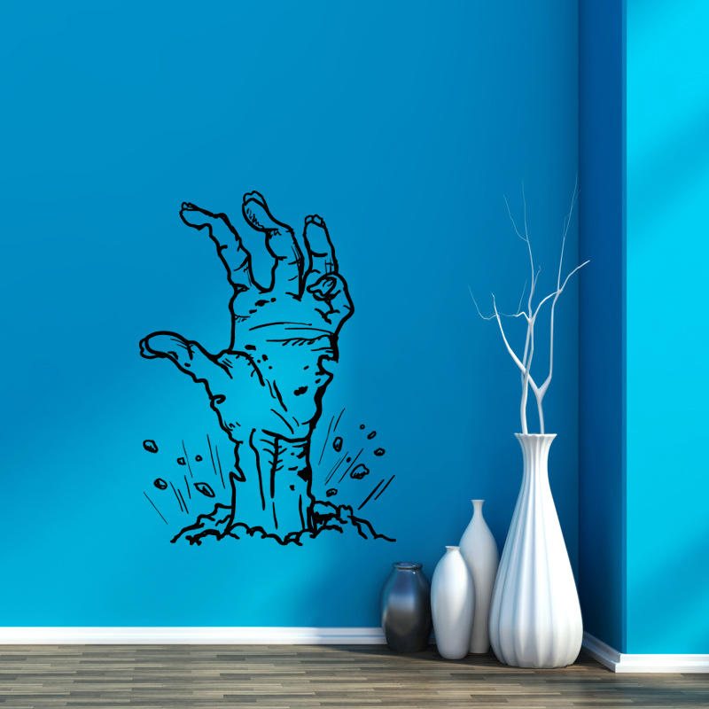 Hallowen Ghost Hand Glas Fönster Dekor Väggdekal Party House Heminredning Creative Decal