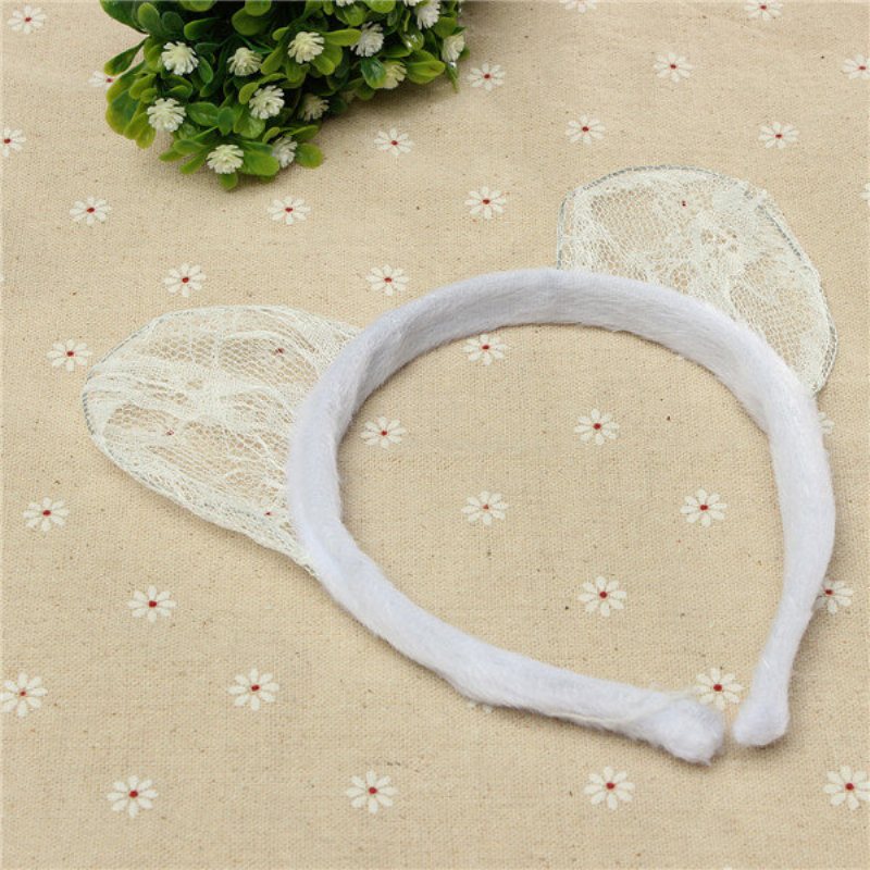 Lace Cat Ears Hårband Party Cosplay Masquerade Headbrand