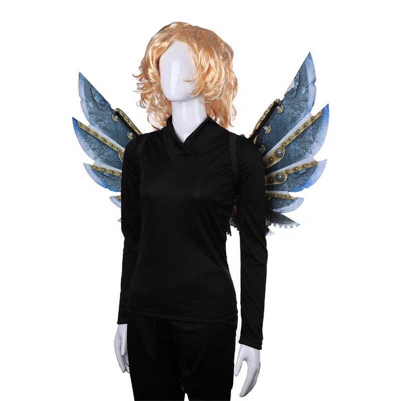 Mardi Gras Steampunk Gear Wings Cosplay Carnival Party Unisex Kostym Wing Rekvisita