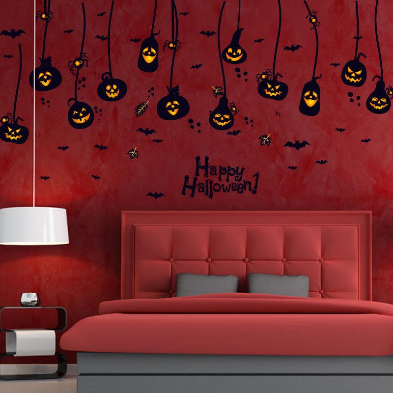 Miico Sk9094 Trick Or Treat Halloween Väggdekor Rumsdekoration För Be Happy Party