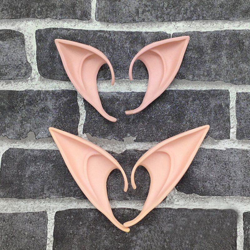 Mystisk Ängel Elf Ears Fairy Cosplay Accessoarer Larp Halloween Party Latex Mjuk Spets Prothet