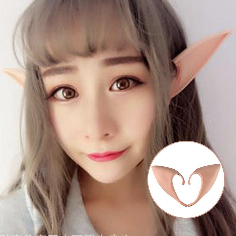 Mystisk Ängel Elf Ears Fairy Cosplay Accessoarer Larp Halloween Party Latex Mjuk Spets Prothet