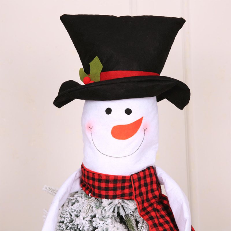 Snowman Kram Tree Fibertyg Julgran Topper Typ Dekorationer