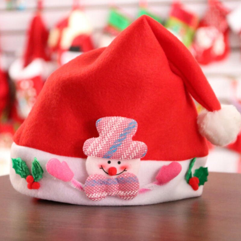 Vackra Barn Baby Christmas Santa Claus Hat Älg Snowman Festival Party Xmas Dekoration